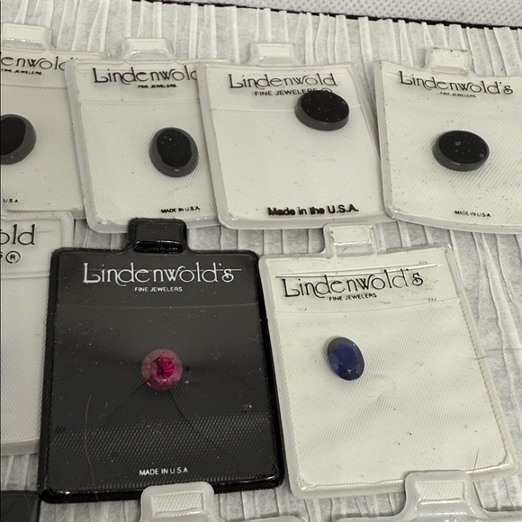 Vintage Lindenwold Gemstone scarab emerald sapphire ruby onyx stone - Picture 13 of 14